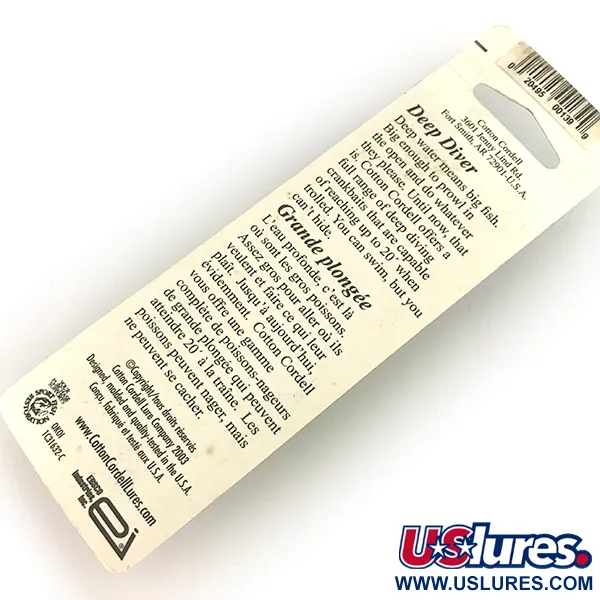 Cotton Cordell Wally Diver Vobleris, Chartreuse, 14g, #7499