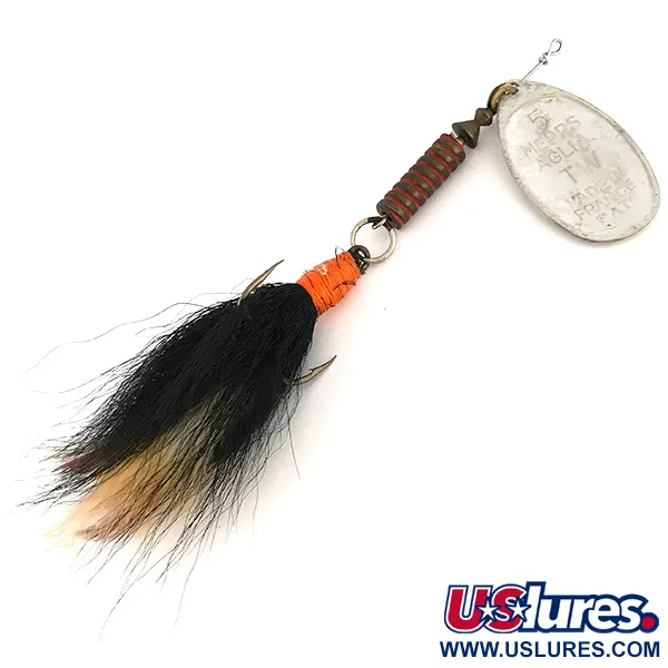 Mepps Aglia 5 dressed Sukrė, Sidabrinė, 14g, Puoštas trišakis, #7521