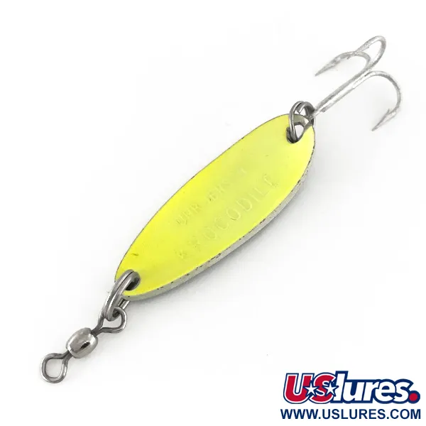 Luhr Jensen Krocodile UV Blizgė, UV Glow, 9g, Trišakis, #7542