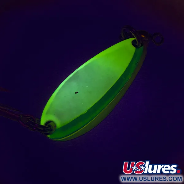 Luhr Jensen Krocodile UV Blizgė, UV Glow, 9g, Trišakis, #7542