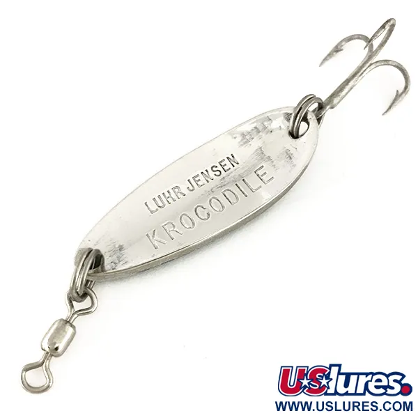 Luhr Jensen Krocodile Blisgė, White/Blue/Nickel, 9g, Skęstanti, #7543