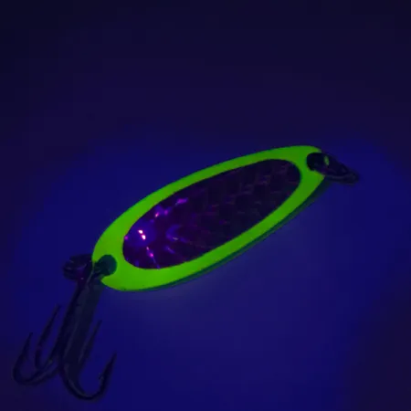 Luhr Jensen Krocodile UV Blizgė, Yellow, 9g, UV reakcija, #7604