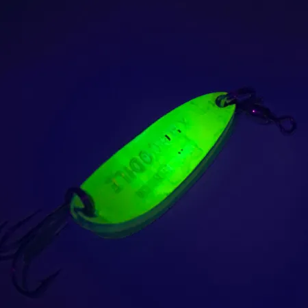 Luhr Jensen Krocodile UV Blizgė, Yellow, 9g, UV reakcija, #7604