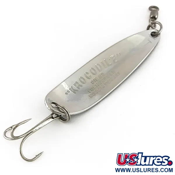 Luhr Jensen Krocodile Die #5 Blizgė, Nikelis/Mėlyna, 23g, #7630