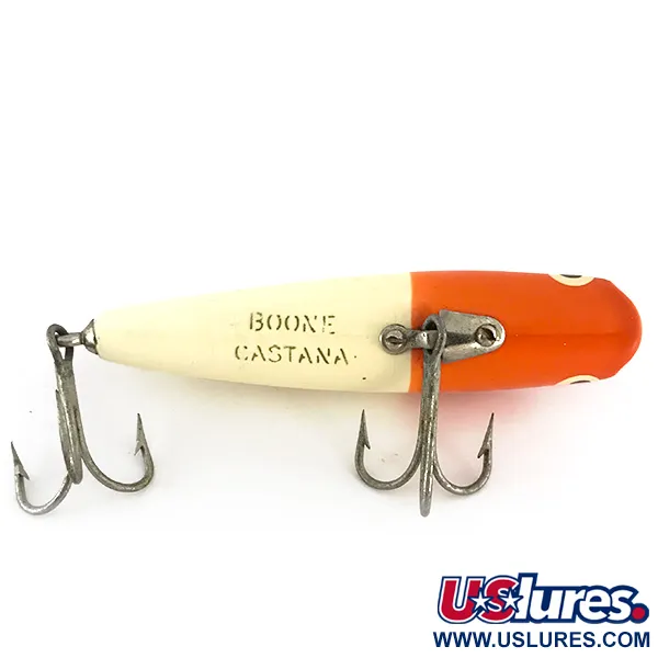 Boone Castana Popper, Raudona / Balta, 10g, Cupped Mouth, #7643