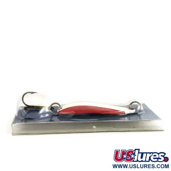 Blue Fox Strobe Tear Drop Spoon Blizgė, Raudona/Balta, 11g, #7676