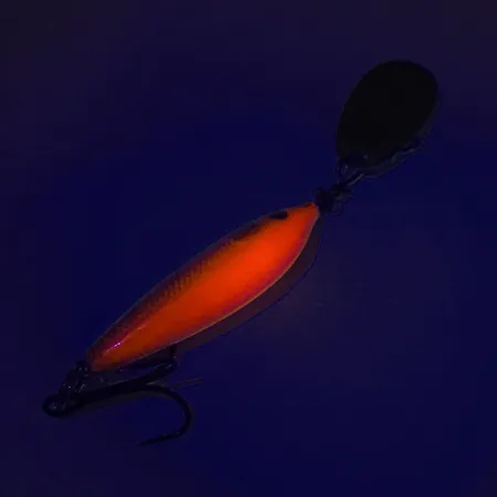 Blue Fox Vibrax Minnow Spin 1 UV, Oranžinė / Auksinė, 4g, UV-reaktyvus, #7687