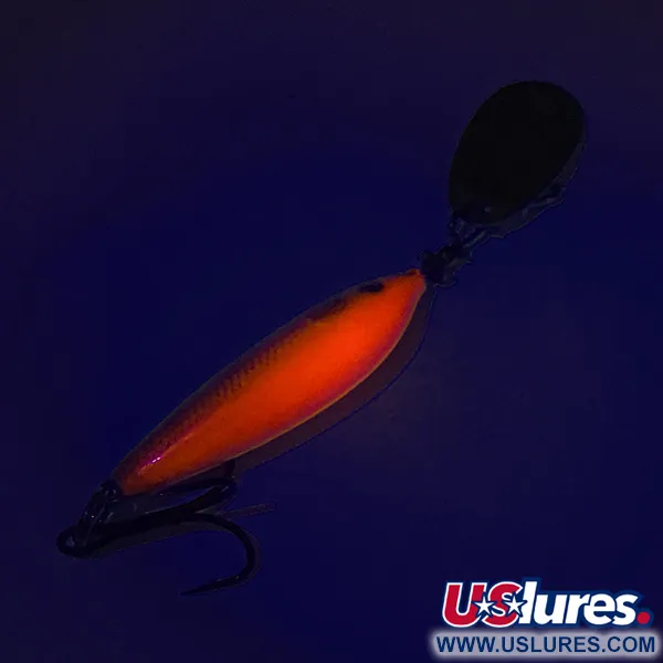 Blue Fox Vibrax Minnow Spin 1 UV, Oranžinė / Auksinė, 4g, UV-reaktyvus, #7687