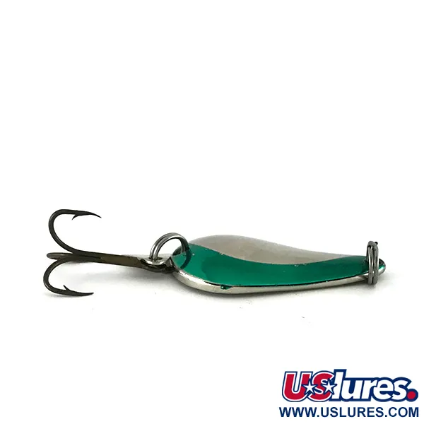 Acme K.O. Wobbler Blinkė, Nikelis / Žalia, 14g, Sonic flipper tail, #7728