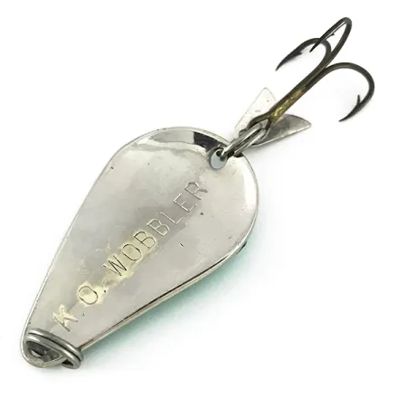 Acme K.O. Wobbler Blinkė, Nikelis / Žalia, 14g, Sonic flipper tail, #7728