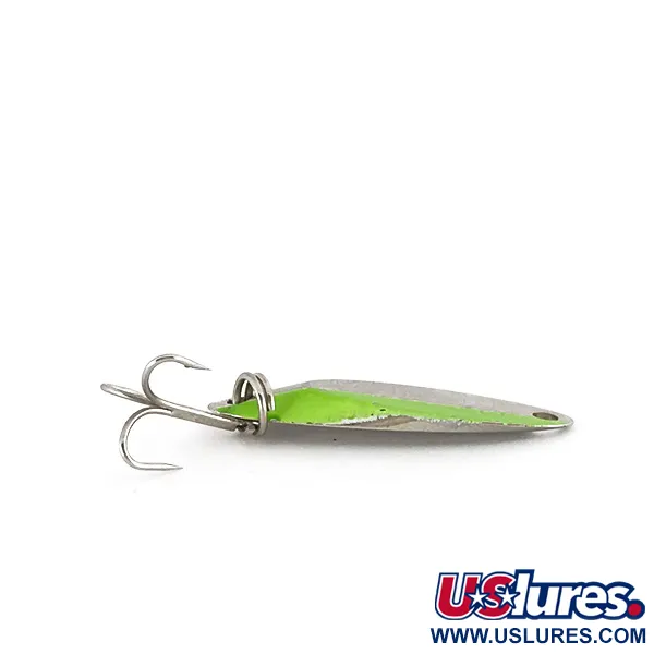 Acme Kastmaster UV Blizgė, Nikelis / Žalia, 3.5g, UV danga, #7777