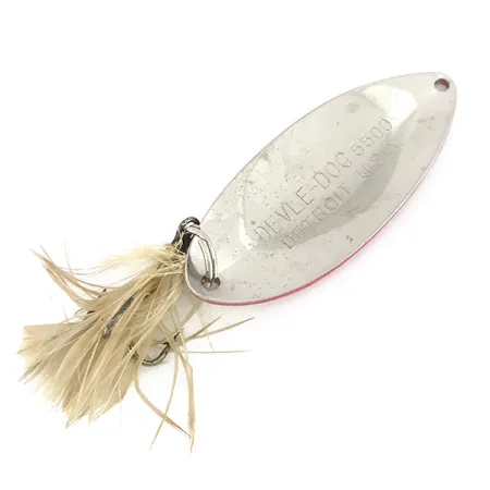 Dardevle Devle Dog 5500 Blizgė, Raudona/Balta/Nikelis, 21g, Plunksna, #7791