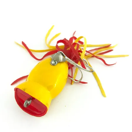 Fred Arbogast Hula Popper Popperis, Geltona, 8g, Guminis Sijonas, #7810