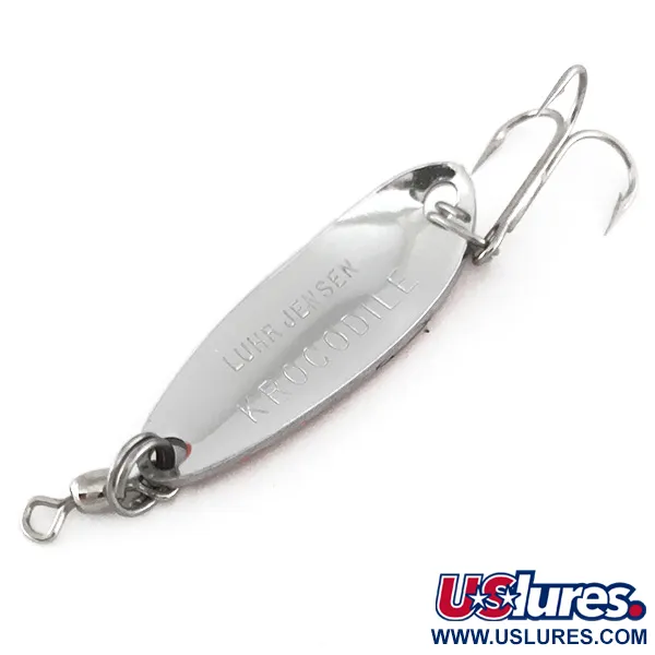 Luhr Jensen Krocodile Vartiklė, Kaltas nikelis/Raudona, 9g, #7869