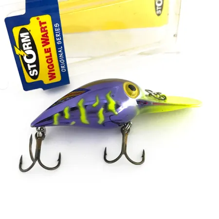 Storm Wiggle Wart Vobleris, Violetinė / Fluo Geltona, 11g, #7944