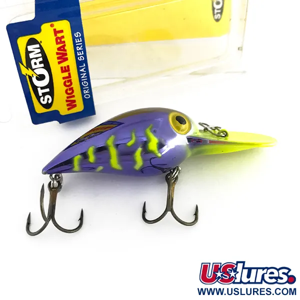 Storm Wiggle Wart Vobleris, Violetinė / Fluo Geltona, 11g, #7944