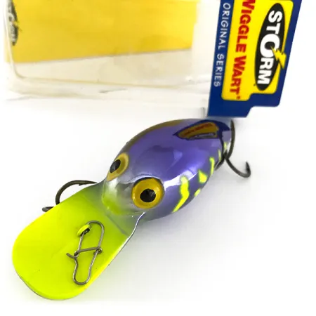 Storm Wiggle Wart Vobleris, Violetinė / Fluo Geltona, 11g, #7944