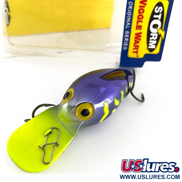 Storm Wiggle Wart Vobleris, Violetinė / Fluo Geltona, 11g, #7944