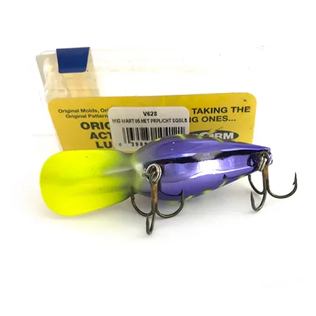 Storm Wiggle Wart Vobleris, Violetinė / Fluo Geltona, 11g, #7944