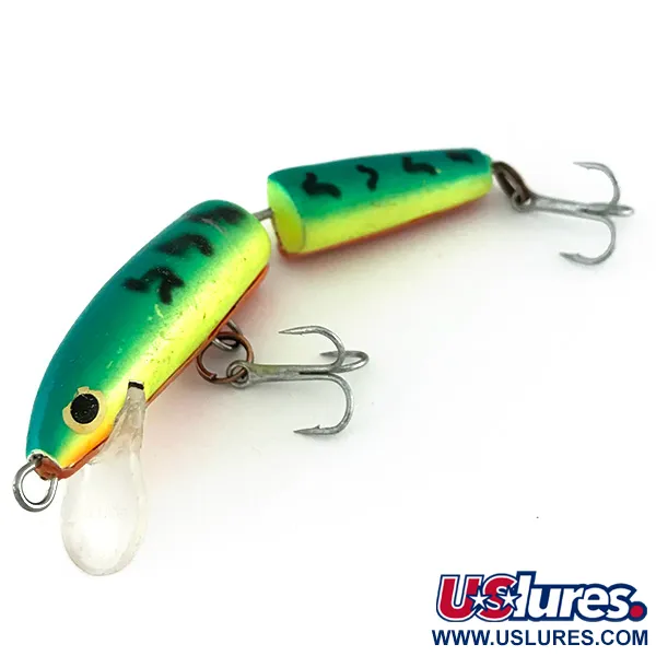 Rapala Jointed J-7 UV Vobleris, Fire Tiger, 4g, UV efektas, #8011