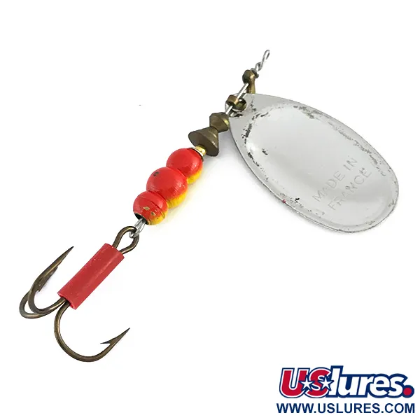 Mepps Aglia 4 Sukriukė, Sidabras, 9g, British French Pat, #8085