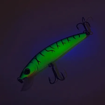 Cotton Cordell 3.5 Minnow Vobleris, Green Tiger, 7g, UV, #8127