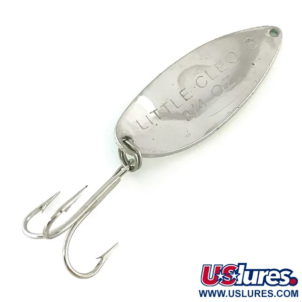 Acme Little Cleo Glow Blizgė, White / Green / Nickel, 21g, #8171