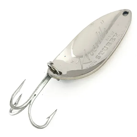 Luhr Jensen Krocodile Stubby Blizgė, Nikelis/Žydra, 14g, #8236