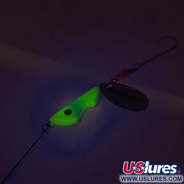 Erie Dearie Walleye Killer UV Sukrė, Nikelis / Geltona, 17g, UV, #8343