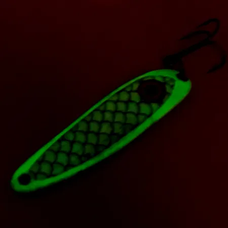 Wolverine tackle Cobra Glow Blizgė, Balta / Nikelis, 14g, Glow, #8513
