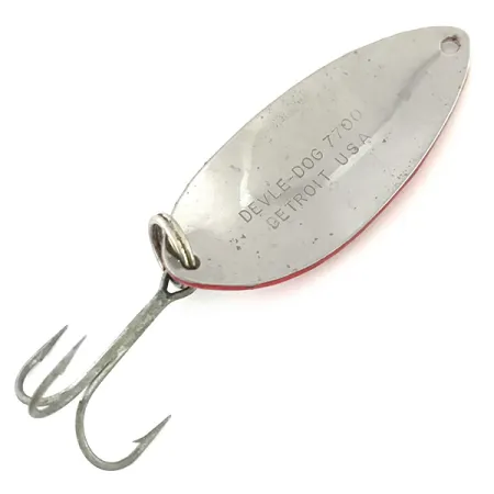 Dardevle Devle Dog 7700 Blizgė, Raudona / Balta / Nikelis, 14g, #8579