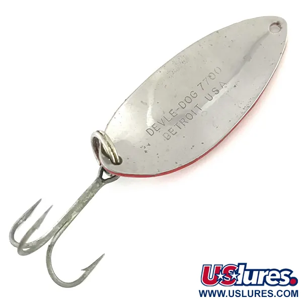 Dardevle Devle Dog 7700 Blizgė, Raudona / Balta / Nikelis, 14g, #8579