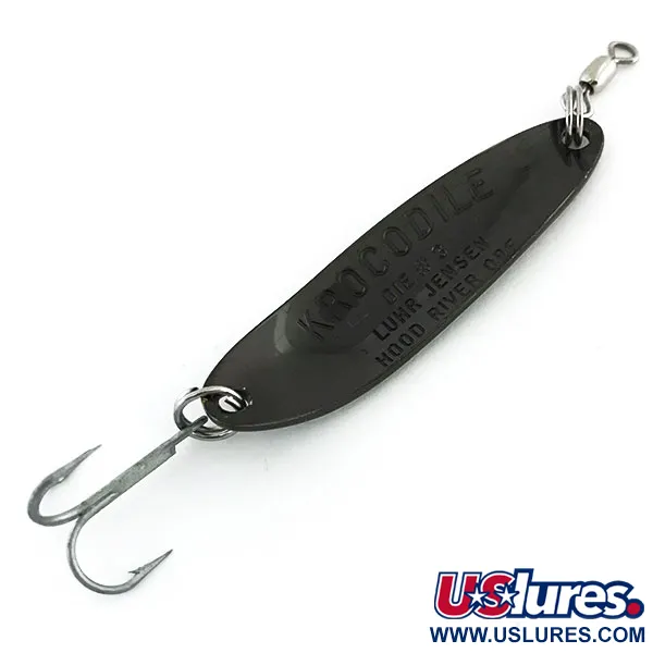 Luhr Jensen Krocodile Die #3 Blizgė, Juoda, 10g, Vintage, #8775