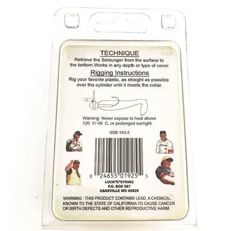 Luck E Strike Scrounger Original Jig Heads, Švinas, 7g, Gamakatsu, #8806