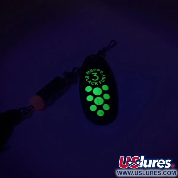 Mepps Black Fury 3 Dressed Sukriukė, Black/Chartreuse, 7.3g, #8815