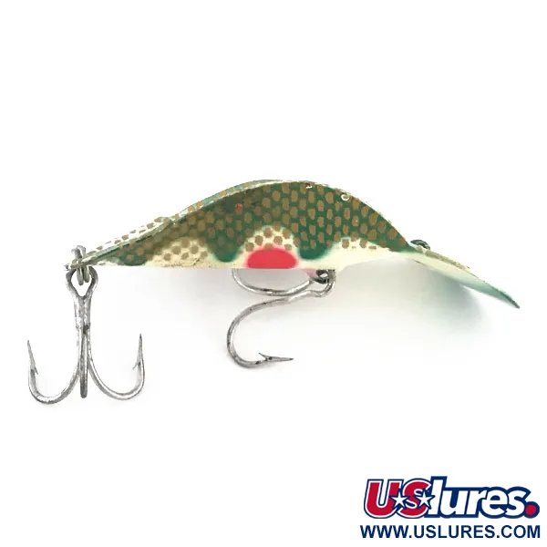 Buck Perry Spoonplug Blizgė, Žalia-Auksinė, 10g, Vintage, #8900