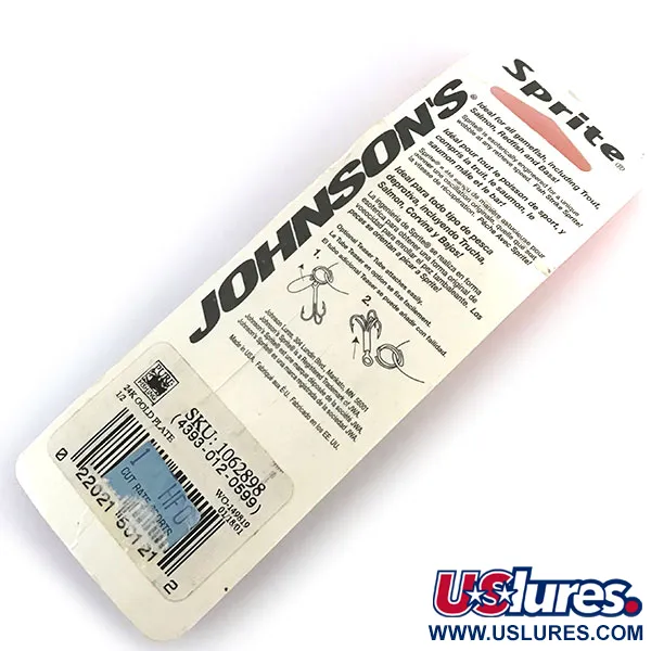 Johnson Sprite Gold Plated Blizgė, Auksas 24k, 14g, #8995