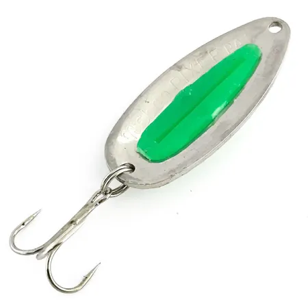 Nebco Pixee UV Blizgė, Kaltas Nikelis/Žalia, 14g, UV Ikras, #9050