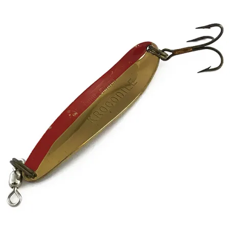 Luhr Jensen Krocodile Die #4 Vartiklė, Žalvaris / Raudona, 14g, UV, #9058