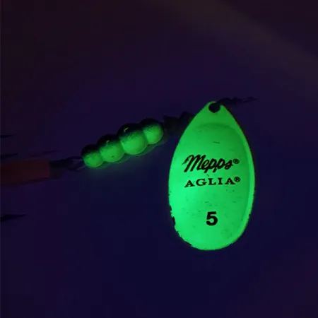 Mepps Aglia 5 Fluo UV Sukriukė, Chartreuse, 14g, UV aktyvi, #9060