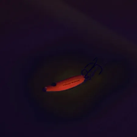 Northland Forage Minnow Jigging Spoon, Raudona / Rožinė, 3g, Glow, #9083