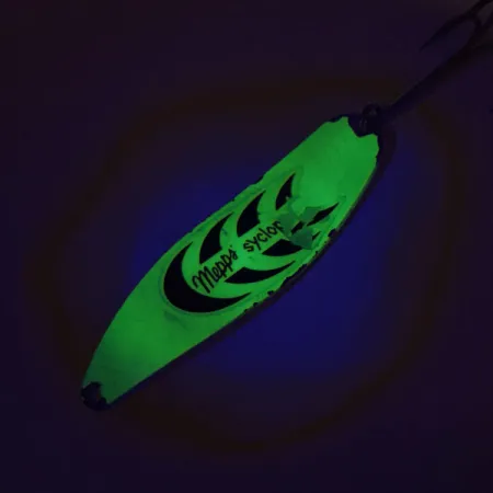 Mepps Syclops 3 Blizgė, Chartreuse/Sidabras, 26g, švytinti, #9090