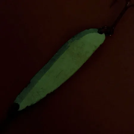 Luhr Jensen Krocodile Die #4 Glow Blizgė, Balta/Žalia/Nikl, 14g, #9136