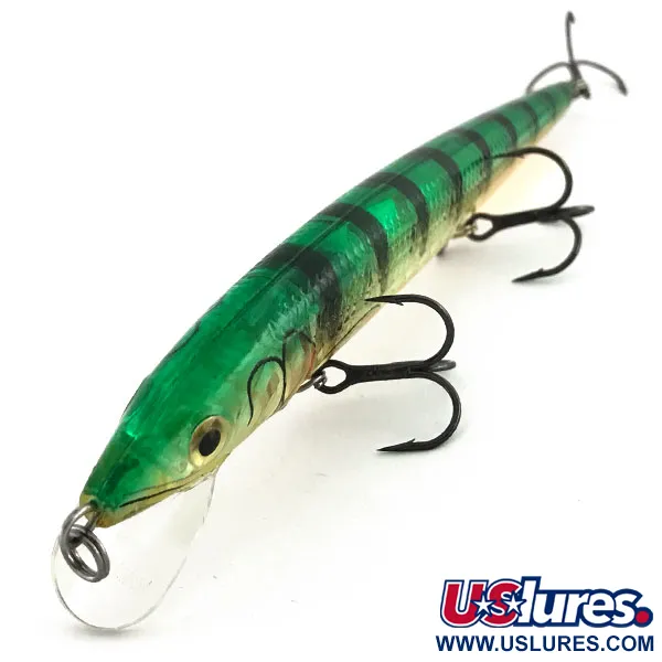 Rapala Husky Jerk HJ 14 Vobleris, Green Tiger, 18g, Barškutis, #9202