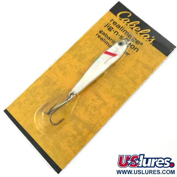 Cabela's Real Image Jig-N-Spoon Vartiklė, Perlo Balta, 14g, #9310