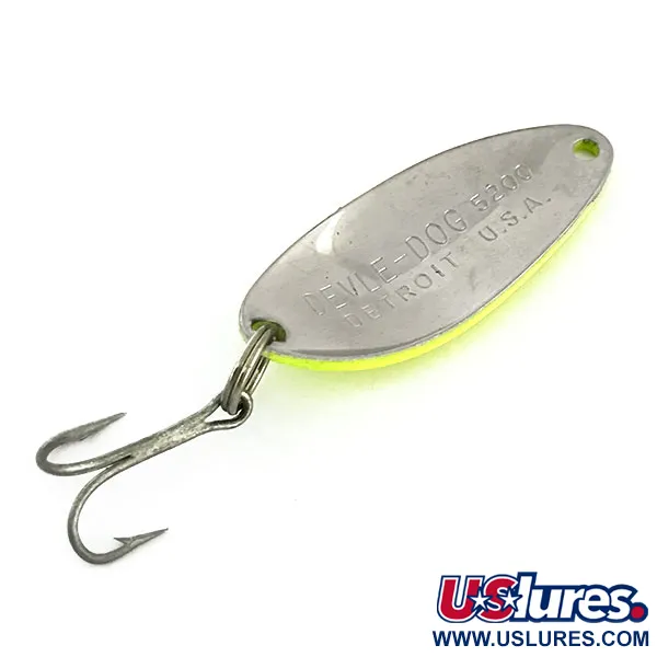 Eppinger Dardevle Devle Dog 5200 Blisgė, Nickel/Chartreuse, 7g, #9384