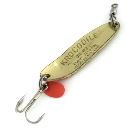 Luhr Jensen Krocodile Die #3 Blizgė, Auksinė / Raudona, 10g, Metimas, #9502