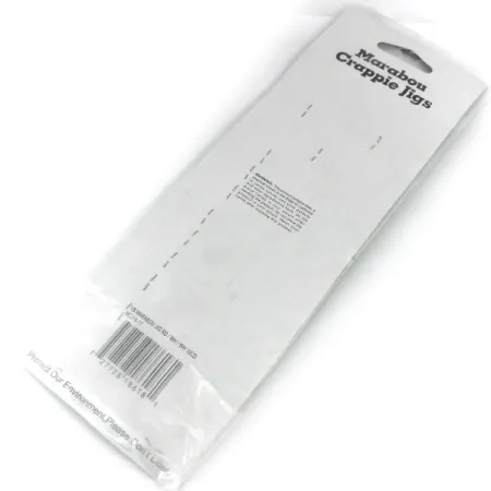 Bass Pro Shops Marabou Crappie Jig, Balta / Raudona, 4g, Rankų darbo, #9515