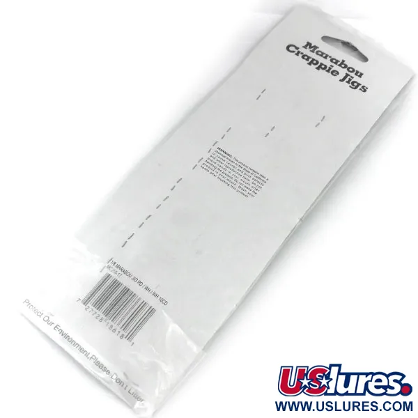 Bass Pro Shops Marabou Crappie Jig, Balta / Raudona, 4g, Rankų darbo, #9515