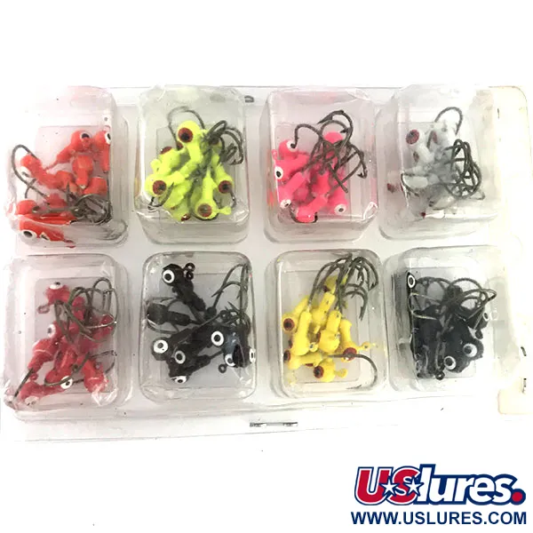 Bass Pro Shops Painted Round Jighead Kit, 8 spalv., 2.5g, 80 vnt., #9516